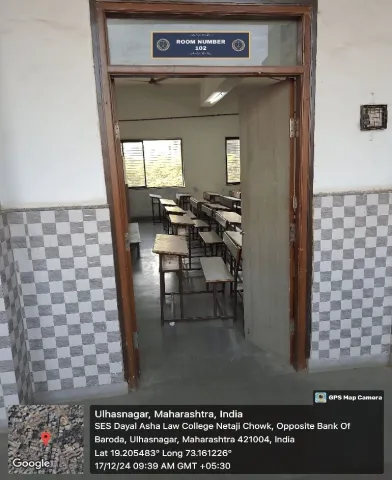 Classroom 102, SES Dayal Asha Law College