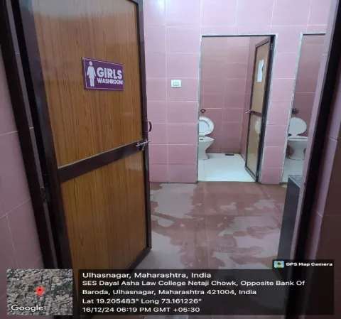 Girls’ washroom, SES Dayal Asha Law College